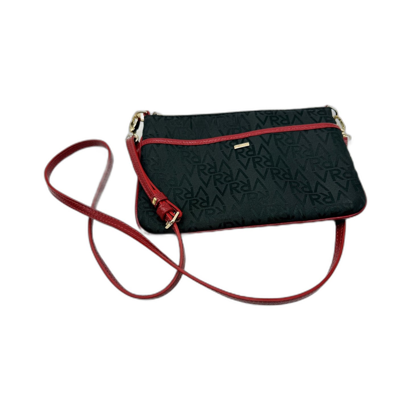 Valentino Rudy Crossbody Bag Stylish Nylon Red Leather Accented Purse Handbag 