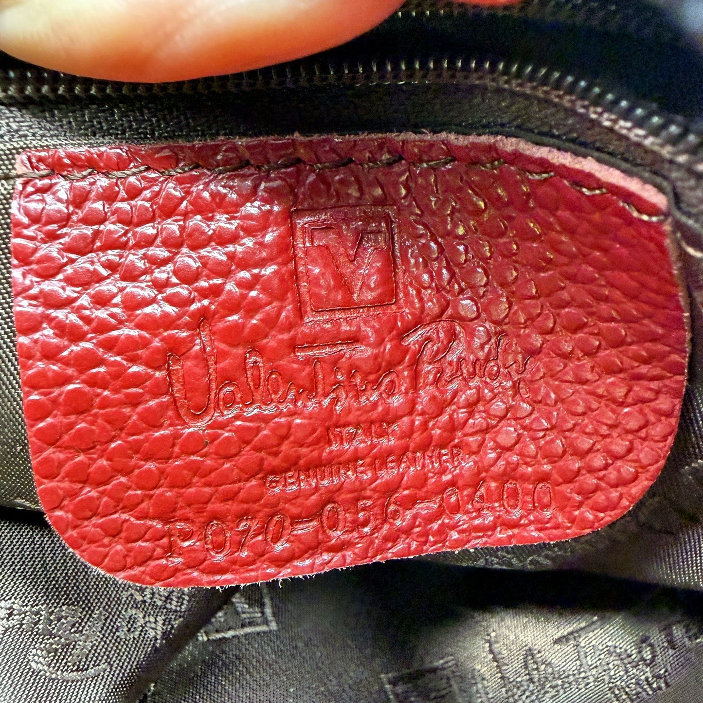 Valentino Rudy Crossbody Bag Stylish Nylon Red Leather Accented Purse Handbag