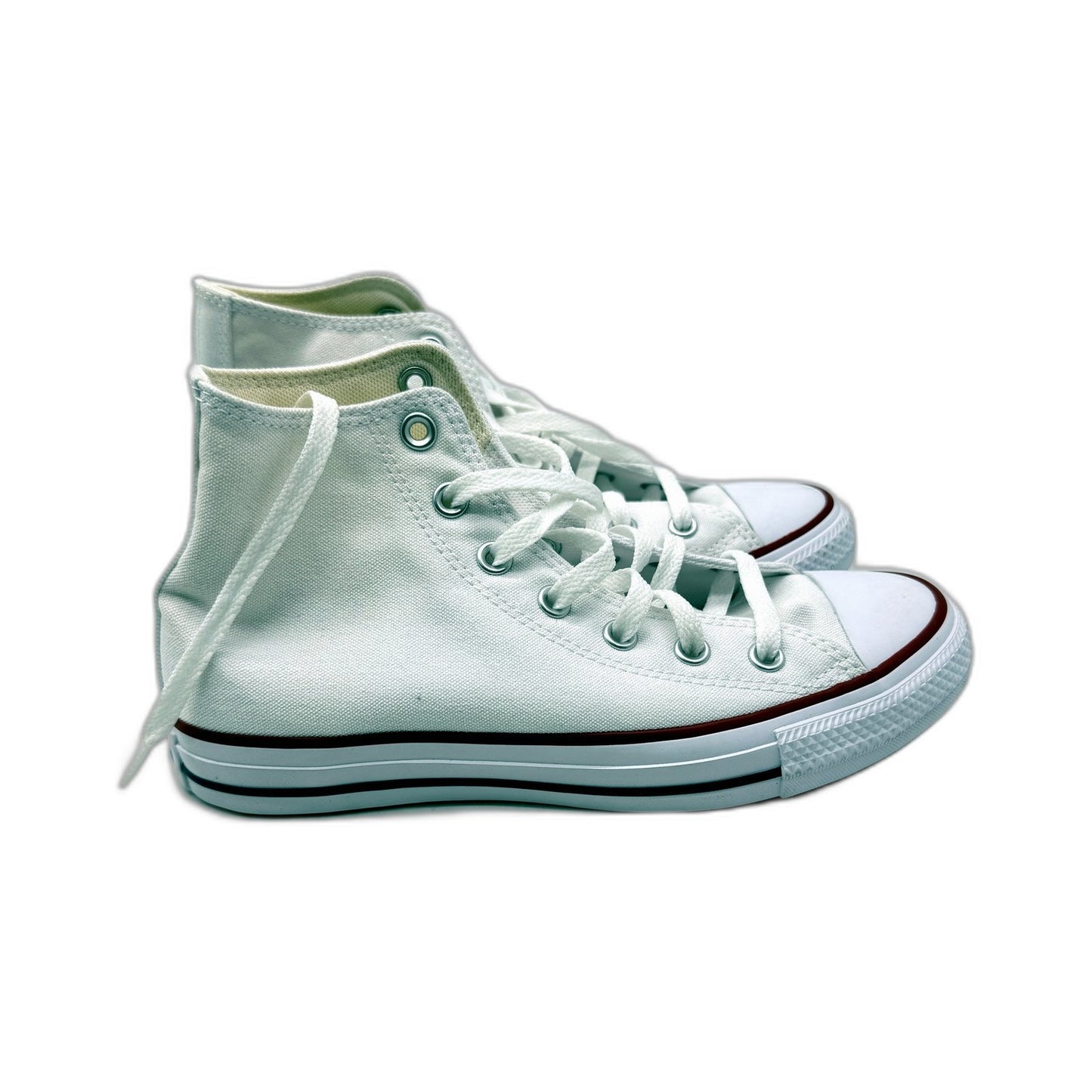Converse High-Top White Canvas Sneakers Unisex US Size Mens 6 Ladies 8 DEMO