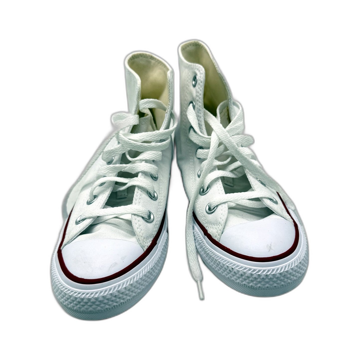 Converse High-Top White Canvas Sneakers Unisex US Size Mens 6 Ladies 8 DEMO