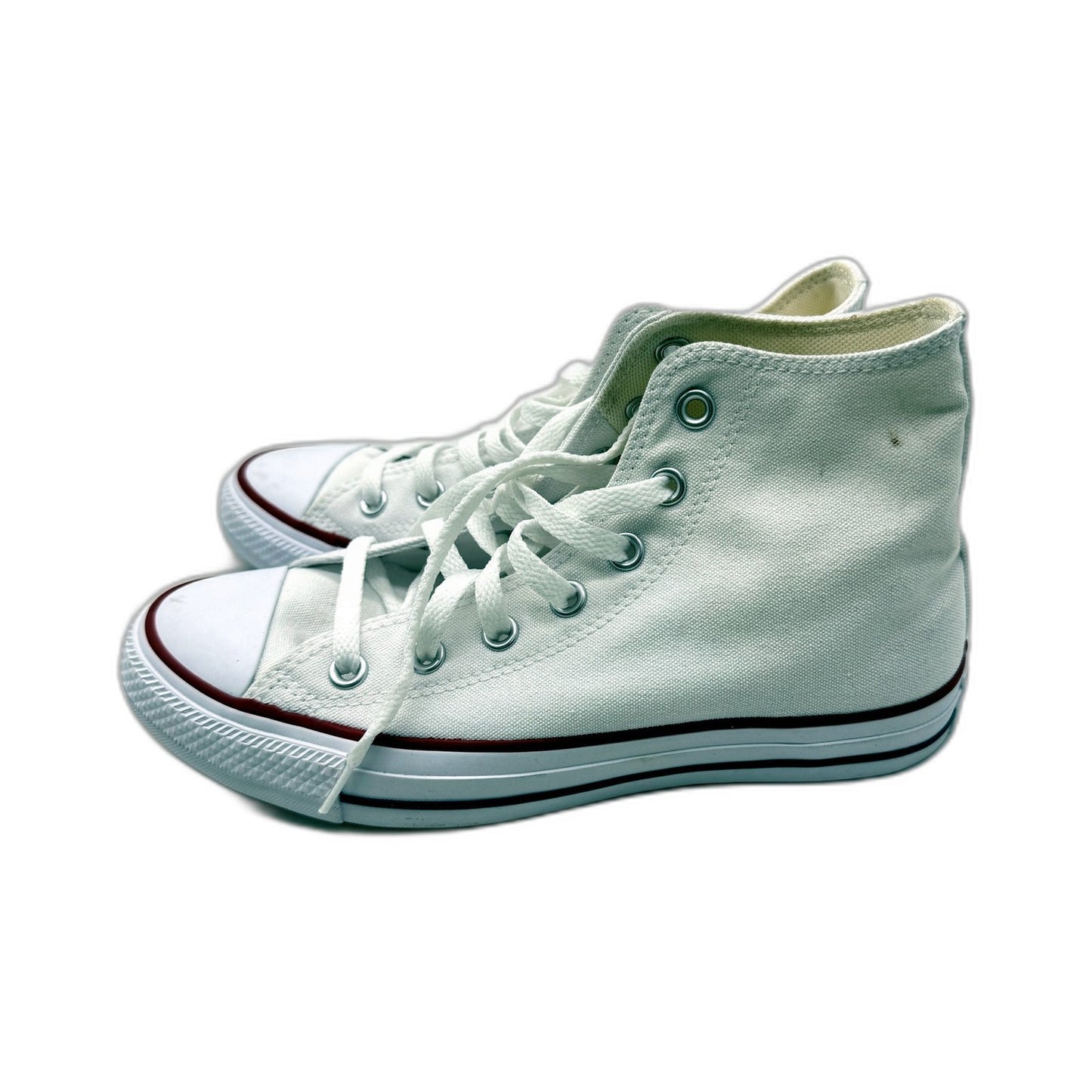Converse High-Top White Canvas Sneakers Unisex US Size Mens 6 Ladies 8 DEMO