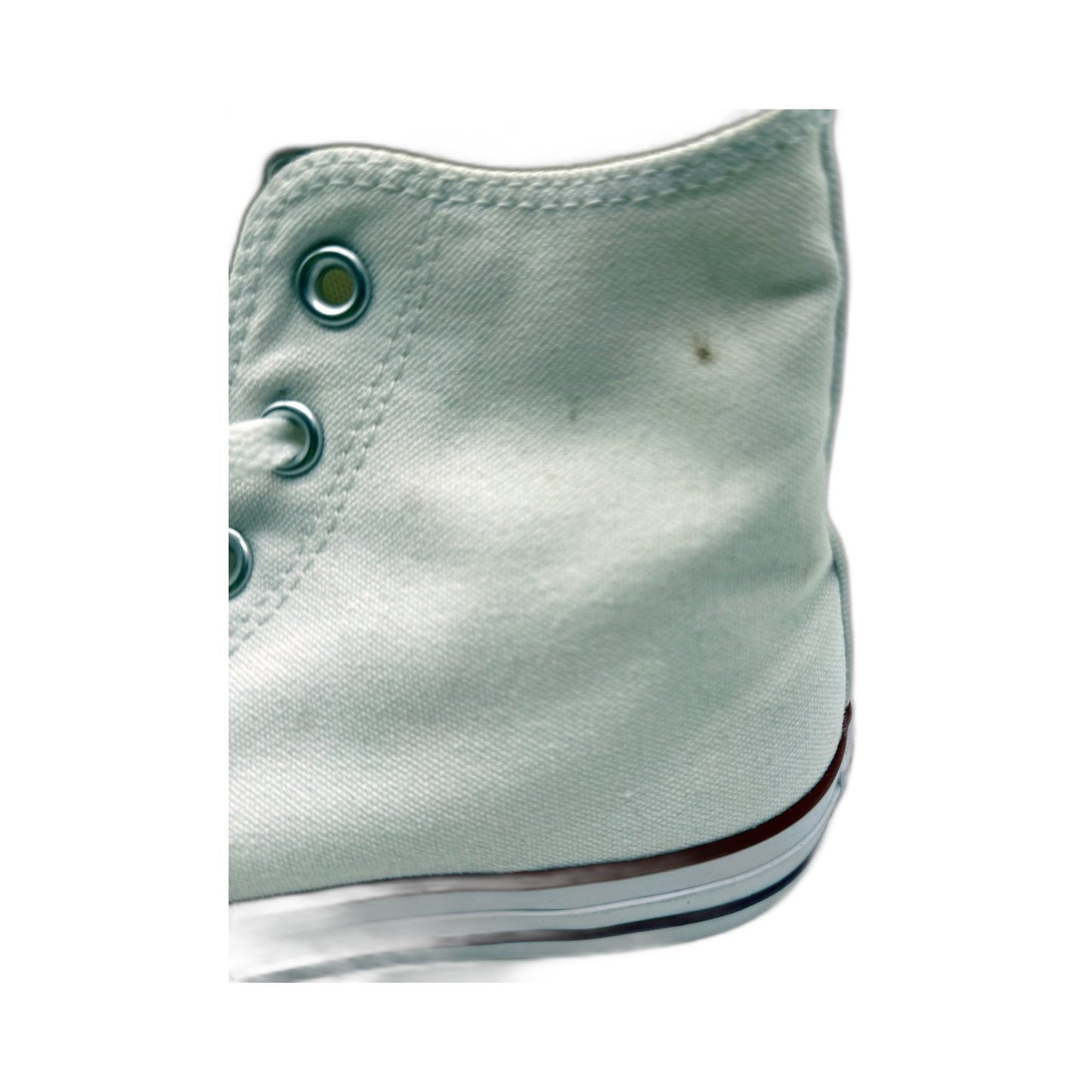 Converse High-Top White Canvas Sneakers Unisex US Size Mens 6 Ladies 8 DEMO