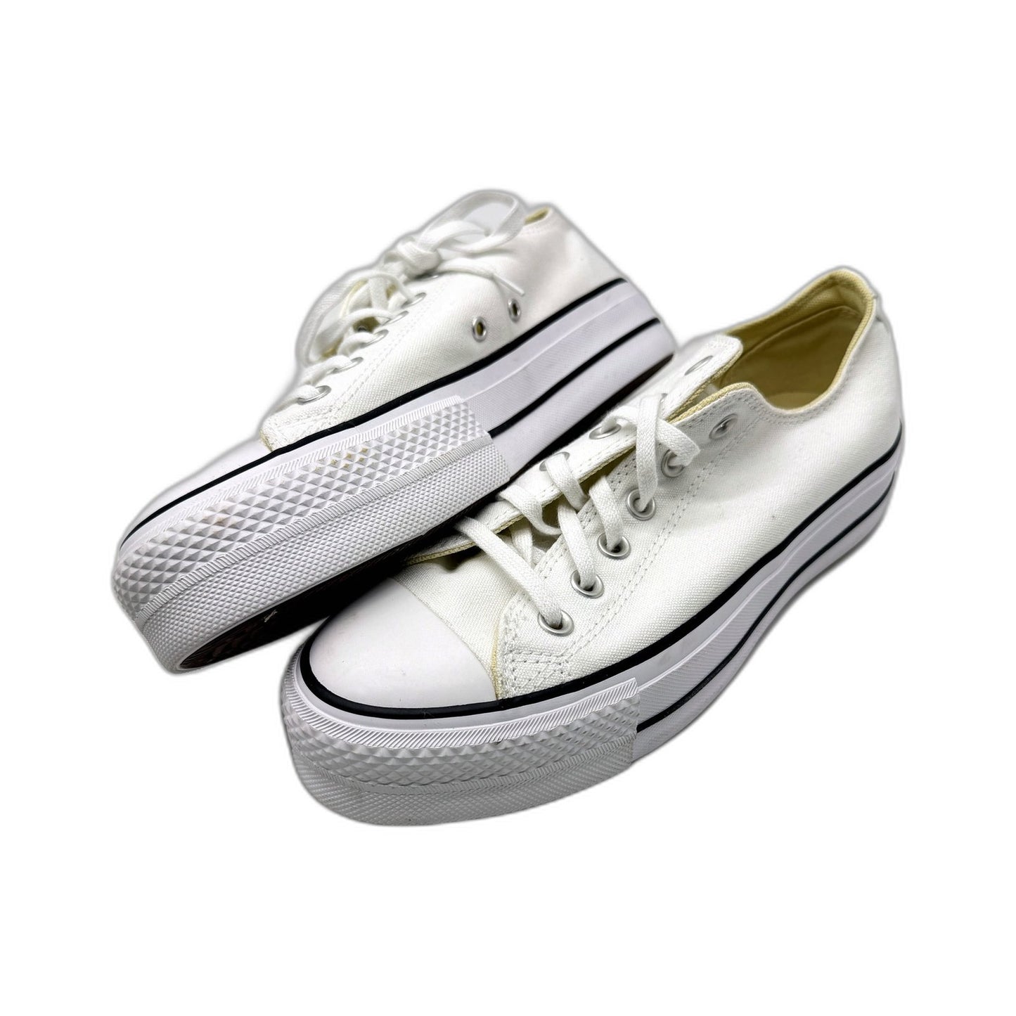 Converse Womens All Star White Canvas Chunky Sole Sneakers US Size 8 DEMO