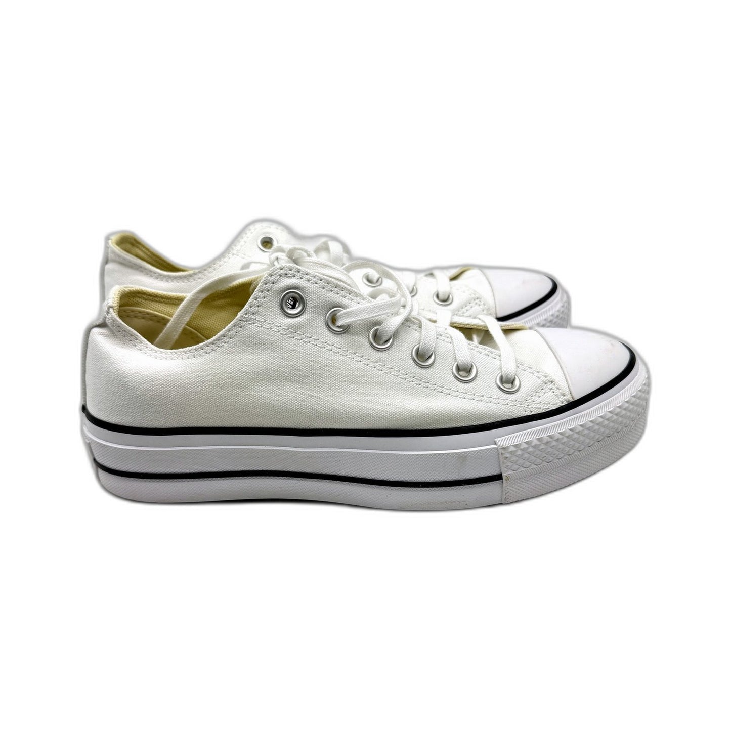 Converse Womens All Star White Canvas Chunky Sole Sneakers US Size 8 DEMO