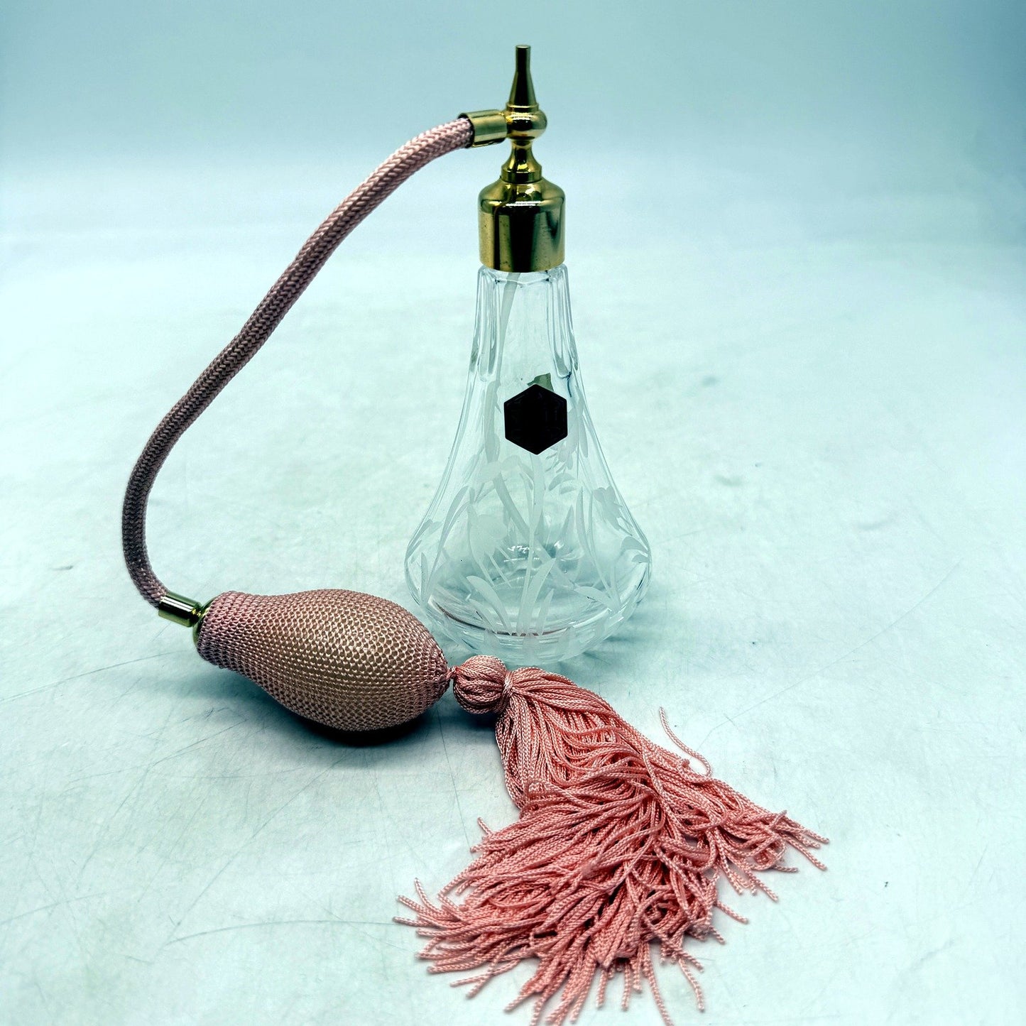 Stuart Crystal Clear Glass Full Lead Crystal Decorative Perfume Atomizer Sprayer
