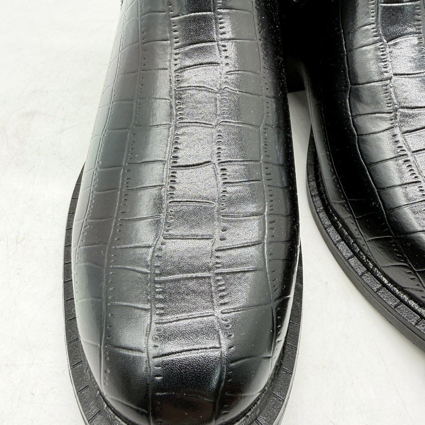 Therapy Womens Black Faux Leather Stable Pull On High Ankle Boots AU 7 NEW