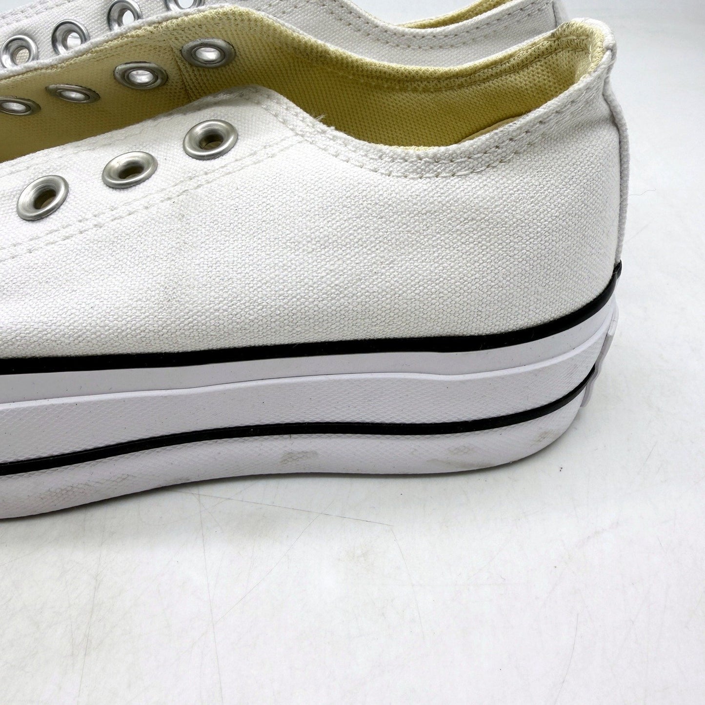 Converse Womens Canvas All Star Chunky Sneakers White US Size 5 -NO Laces DEMO