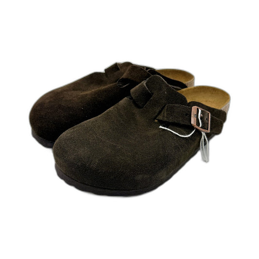 Birkenstock Womens Dark Brown Suede Slide Sandals US Size 4 -Odd Colour DEMO