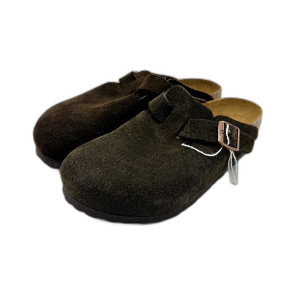 Birkenstock Womens Dark Brown Suede Slide Sandals US Size 4 -Odd Colour DEMO