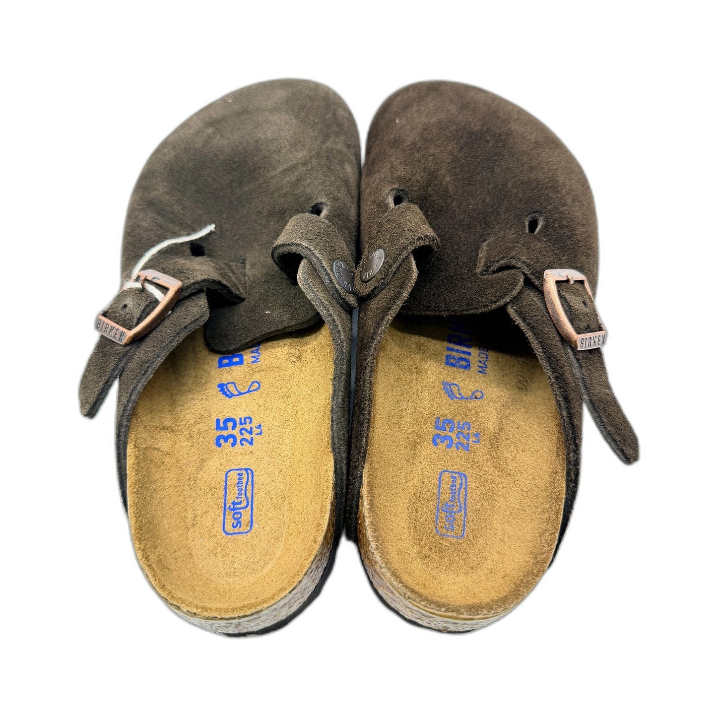 Birkenstock Womens Dark Brown Suede Slide Sandals US Size 4 -Odd Colour DEMO