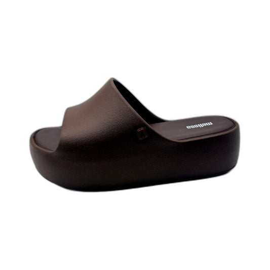 Melissa Womens Platform Slide Sandals Vegan Brown, Slip-On Casual Size 7 DEMO