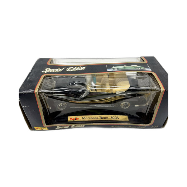 Maisto 1:18 Scale Mercedes-Benz 300S 1955 Collectible Model Car Black Diecast