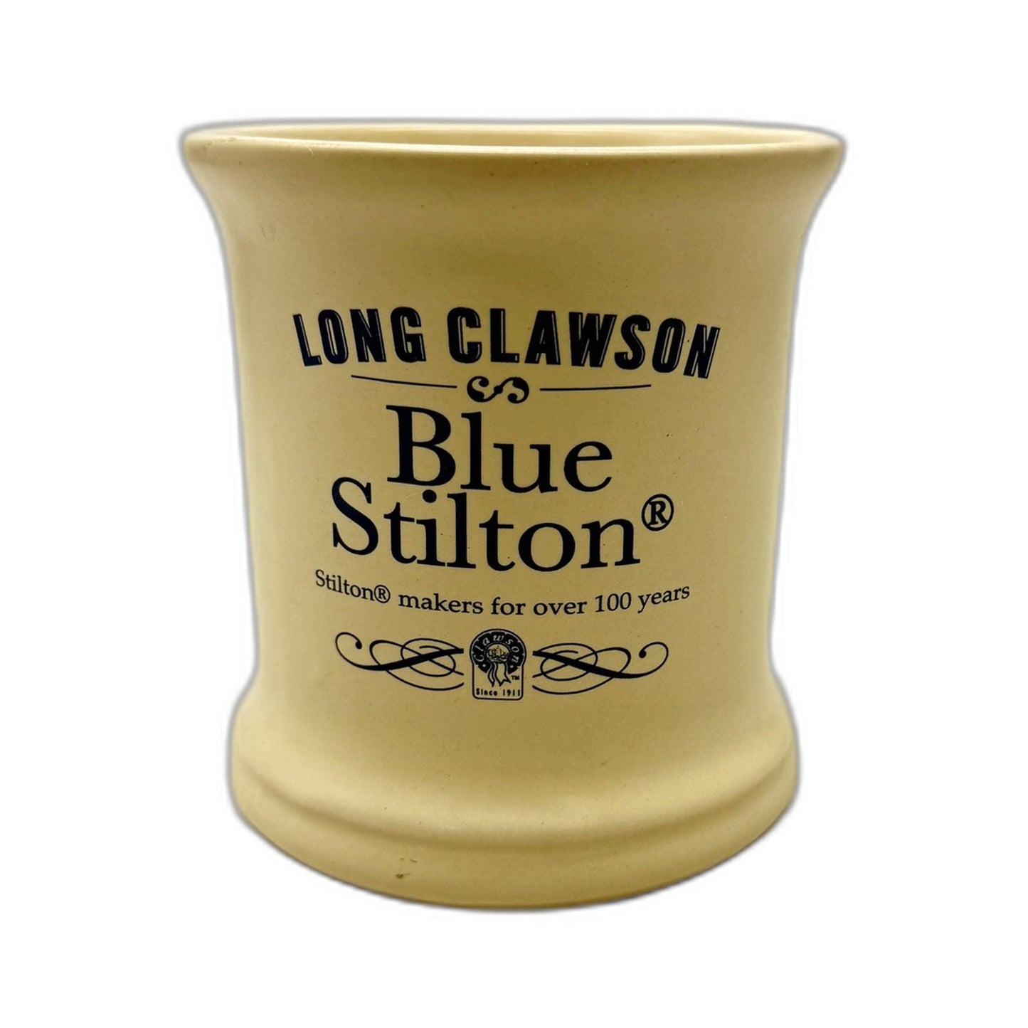COLLECTABLE London Pottery Long Clawson Blue Stilton Cheese Crock Ceramic Pot