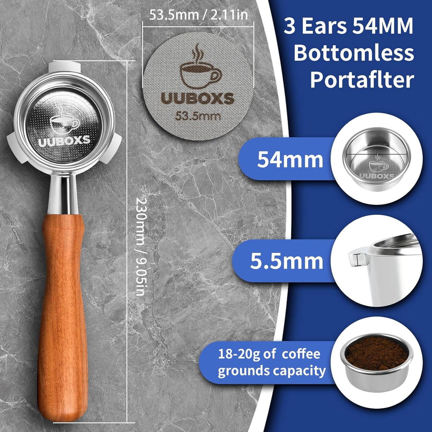 UUBOXS Bottomless Tampers Portafilter for Barista Express BES870XL Tamper NEW
