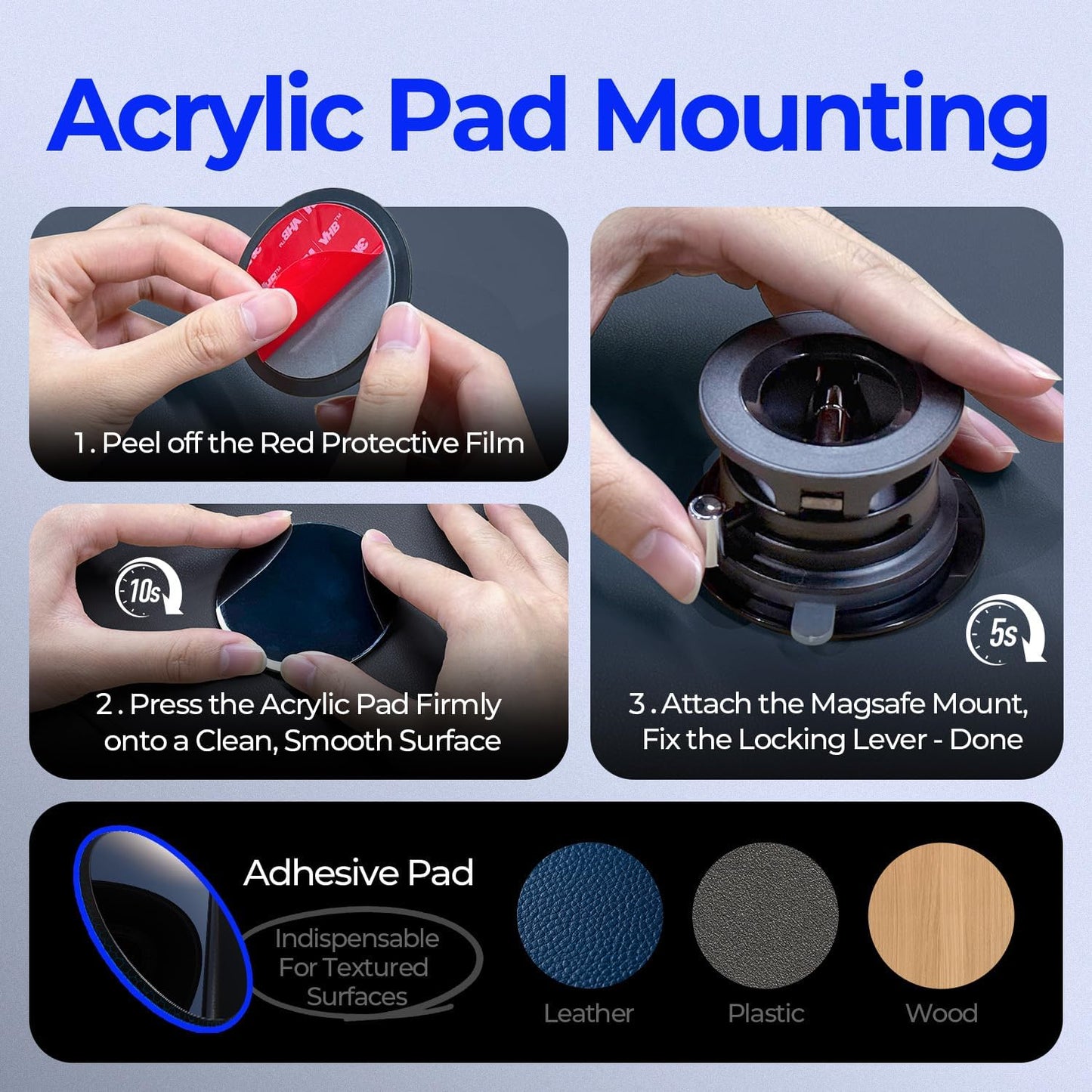 LISEN Magnetic Car Phone Mount Strongest Suction A508 Automobile Accessory NEW