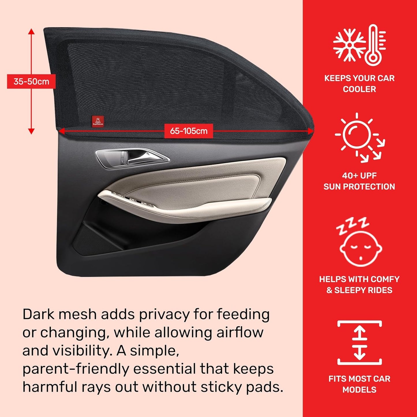 Royal Rascals Charcoal Polyester Car Window Shade Side Protector NEW