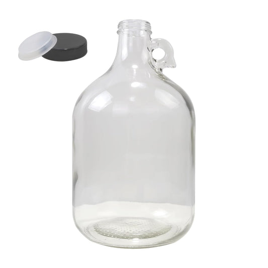SZZ 5 Litre Glass Demijohn Fermenter with Screw Top Lid Heavy Duty Clear NEW