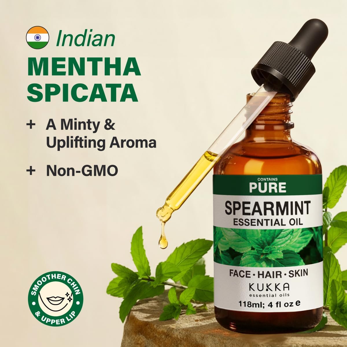 KUKKA Essential Oil Singles Spearmint 118ml Aromatherapy Diffuser Skin Hair NEW