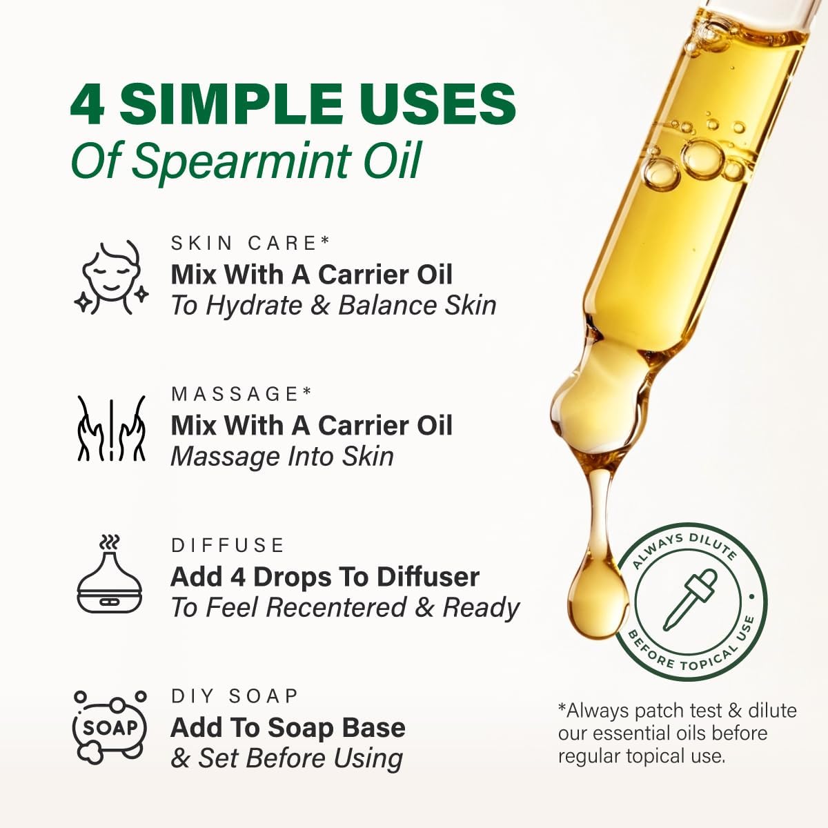 KUKKA Essential Oil Singles Spearmint 118ml Aromatherapy Diffuser Skin Hair NEW