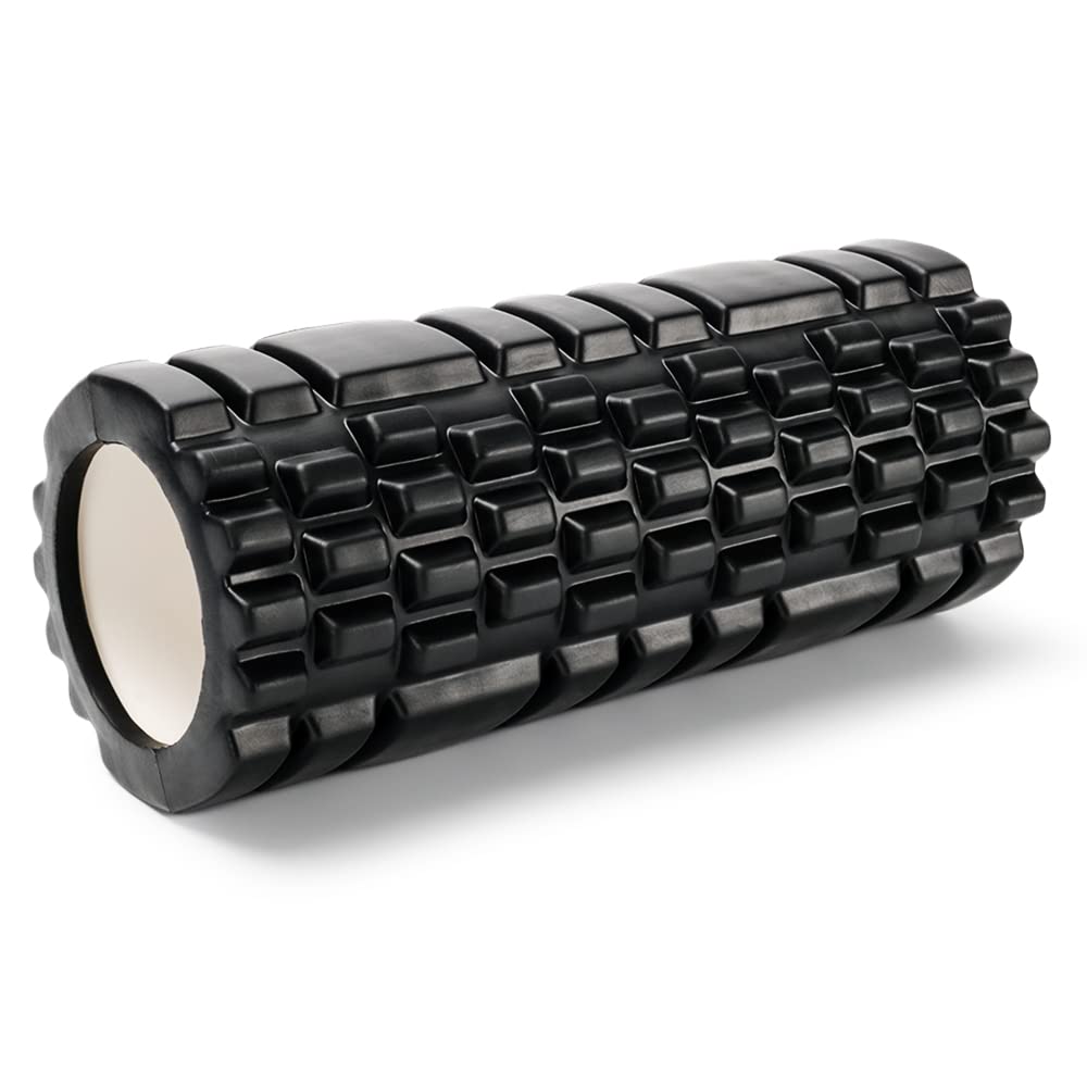 OSMOFUZE Black Balance Trainers EVA Foam Roller for Yoga, Pilates & Back NEW