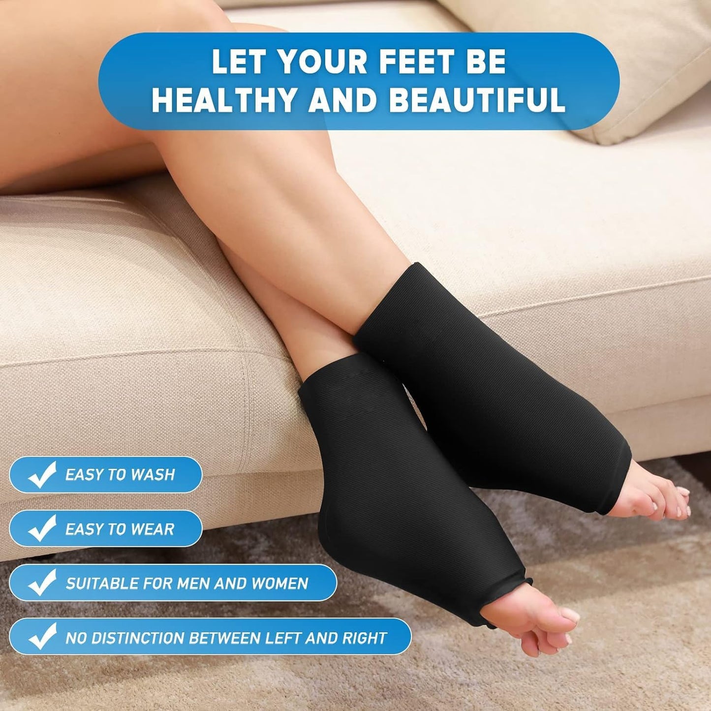 LEIAOLY Reusable Ankle Ice Pack Wrap for Swelling Hot Cold Therapy Size XL NEW