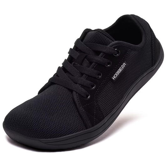 HOBIBEAR Minimalist Barefoot Trainers Zero Drop Wide Width All Black EU 39 NEW