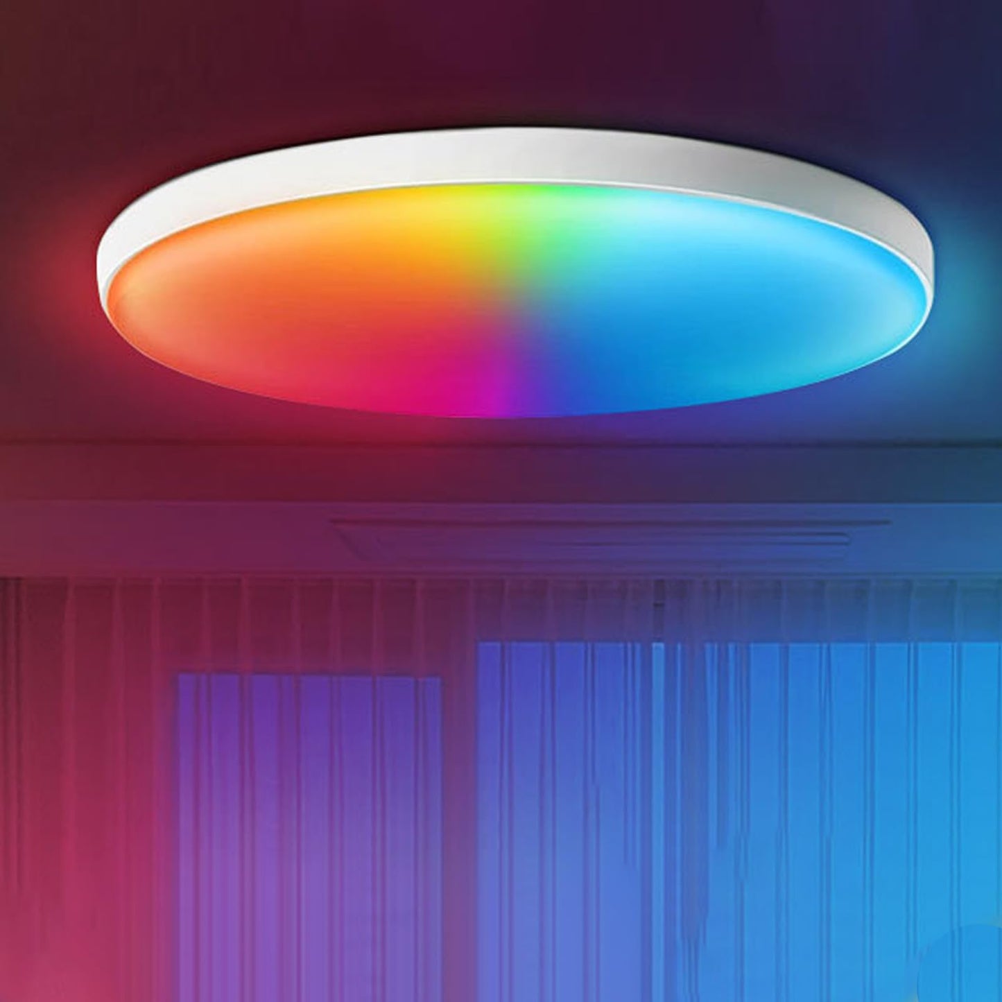 PORIYA 24W WiFi Smart Ceiling Light Fixture Ultra-Thin Voice Control White NEW