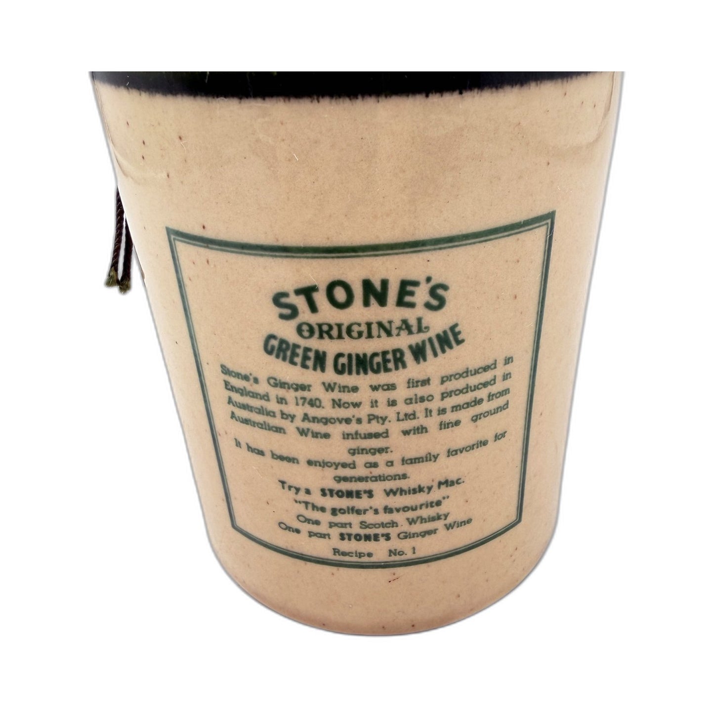 VINTAGE Stone's Original Green Ginger Wine - 750ml Bottle of Authentic
