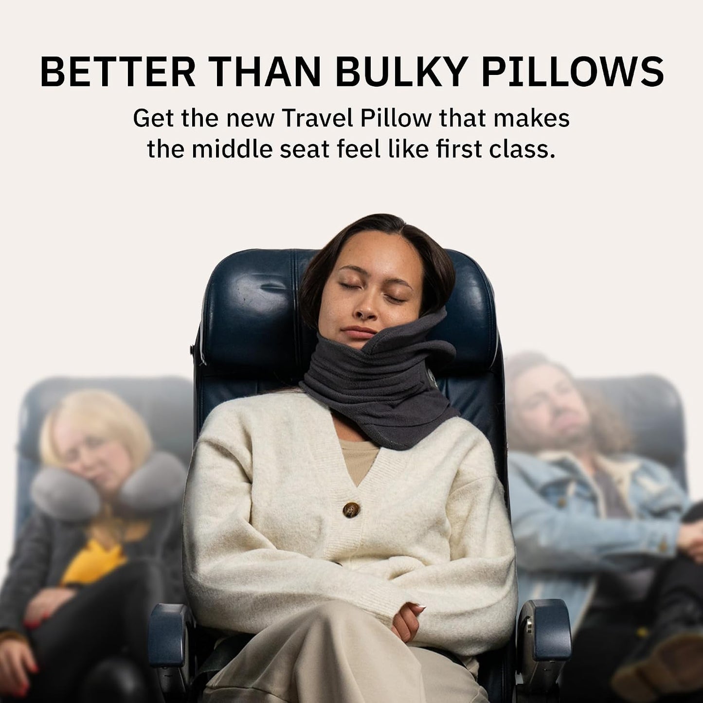 trtl Travel Pillow for Flights Soft Neck Support Comfortable Black Adult NEW