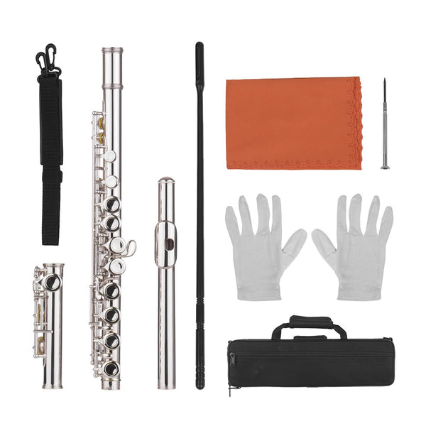 YaSao Closed Flutes Hole Cupronickel C Key Flute Instrument For Beginners NEW