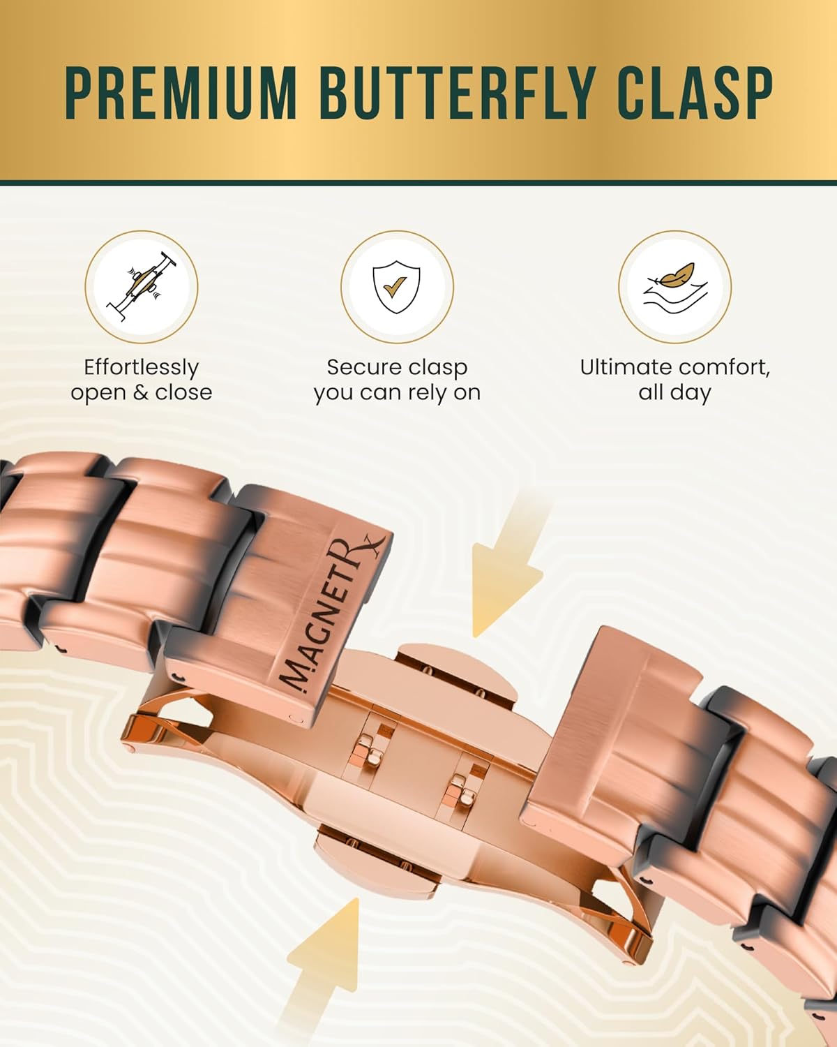 MagnetRX Magnetic Copper Bracelet for Force 5X EllipseMAX Therapy, 9.0 DEMO