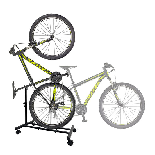 AiiYiiHii Vertical Bike Stand Movable with Casters Freestanding Indoor NEW