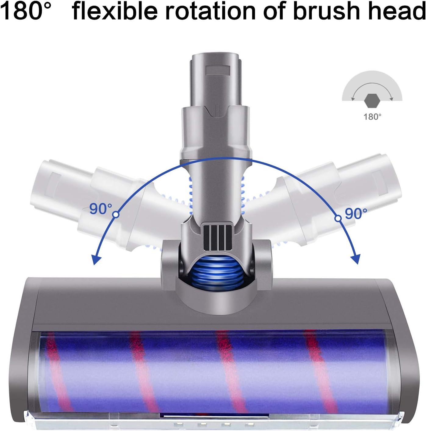 TREE.NB Soft Replacement Parts Roller Motorized Head for Dyson V6 DC58 DC61 NEW