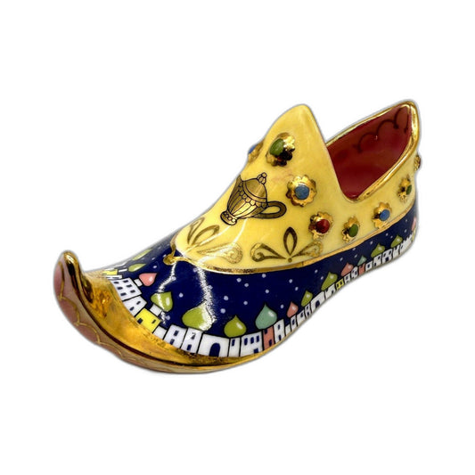 Coalport Aladdin Decorative Bone China Ceramic Floral Geometric Collectible Shoe