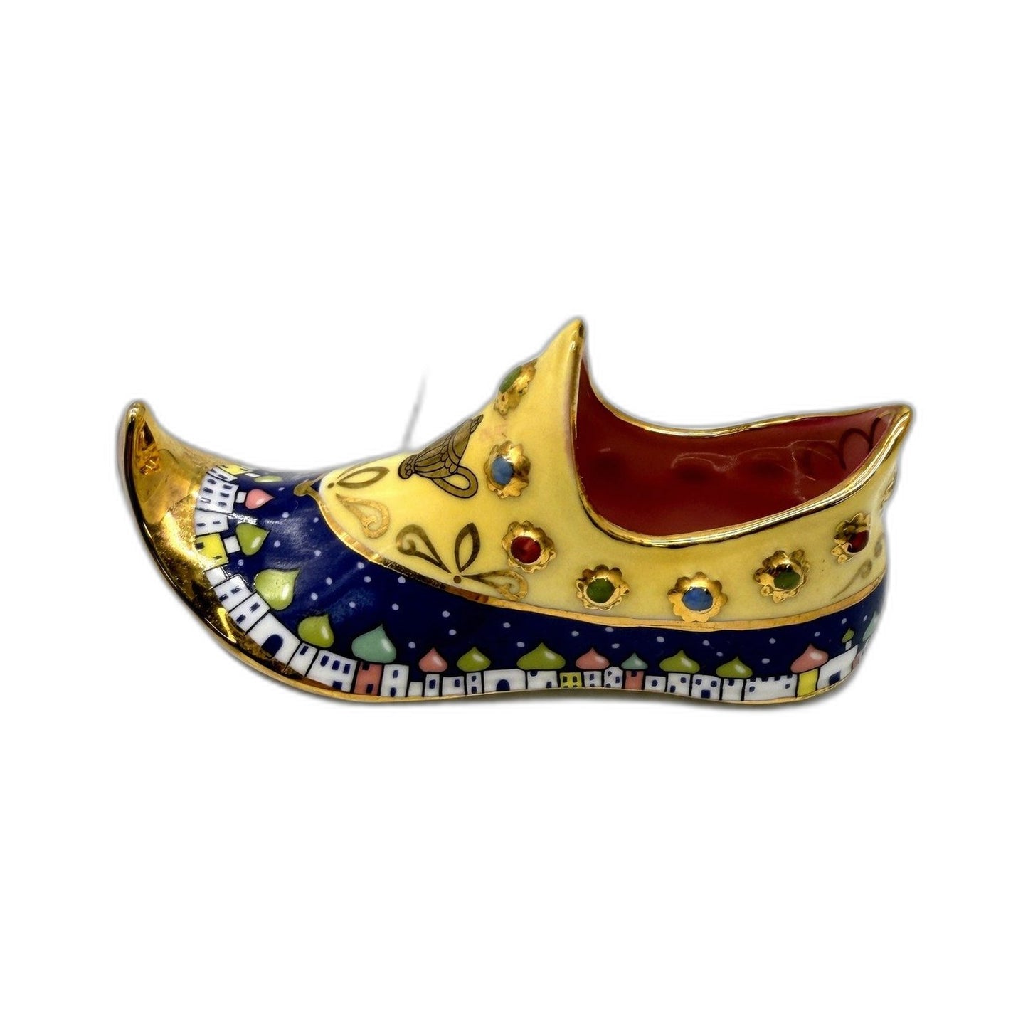 Coalport Aladdin Decorative Bone China Ceramic Floral Geometric Collectible Shoe