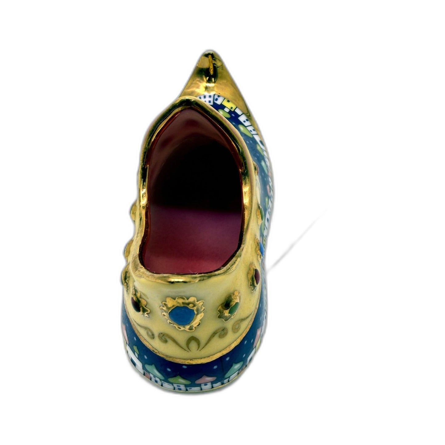 Coalport Aladdin Decorative Bone China Ceramic Floral Geometric Collectible Shoe