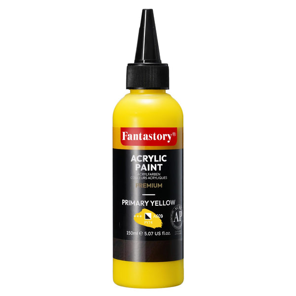 Fantastory Pure-Pigment Paints Pro Acrylic Paint in Vibrant Yellow, 5.1 ml NEW
