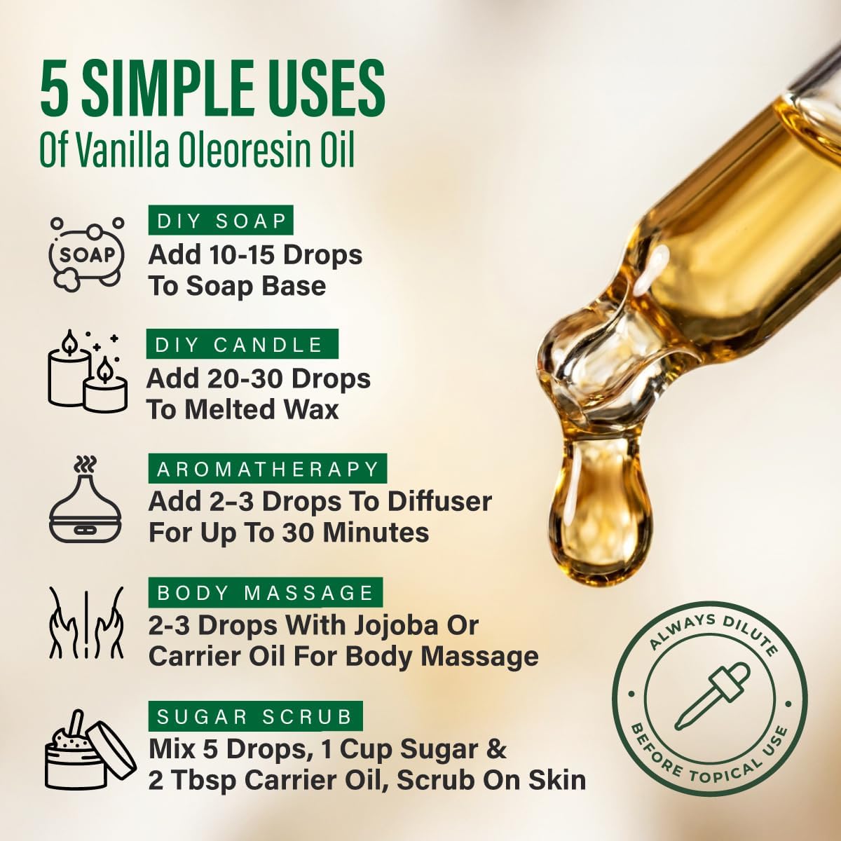 KUKKA Vanilla Essential Oil for Diffuser and Skin Care 118ml Oleoresin NEW