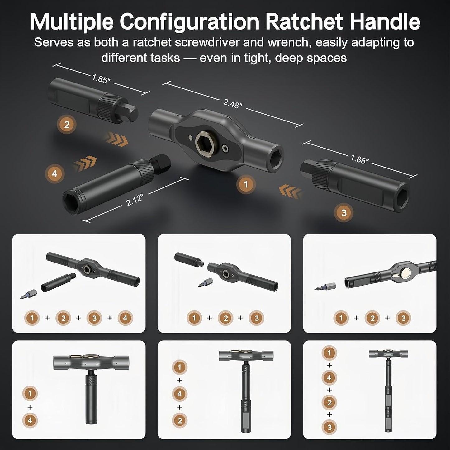Codall 42-in-1 Magnetic Screwdriver Set - Portable Furniture Repair Kit NEW