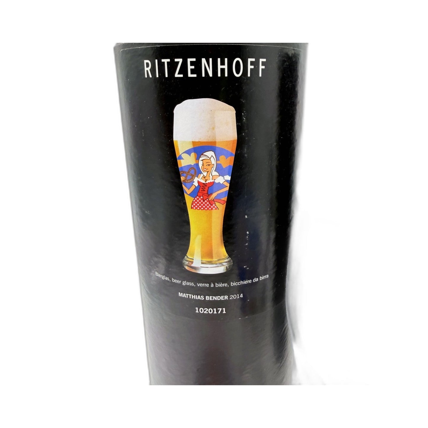 Ritzenhoff Illustrated Standard Beer Glass 2 Piece Unique Glassware Boxed