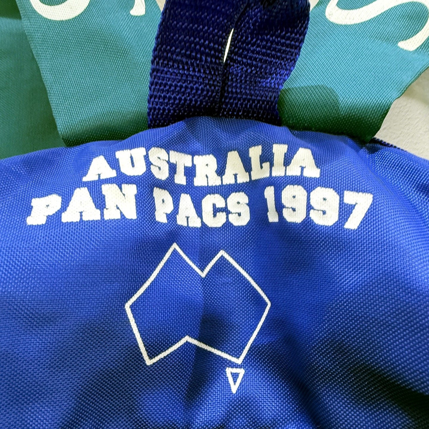 COLLECTABLE Speedo Australia Pan Pacs 1997 Backpack Nylon Blue Teal Lightweight