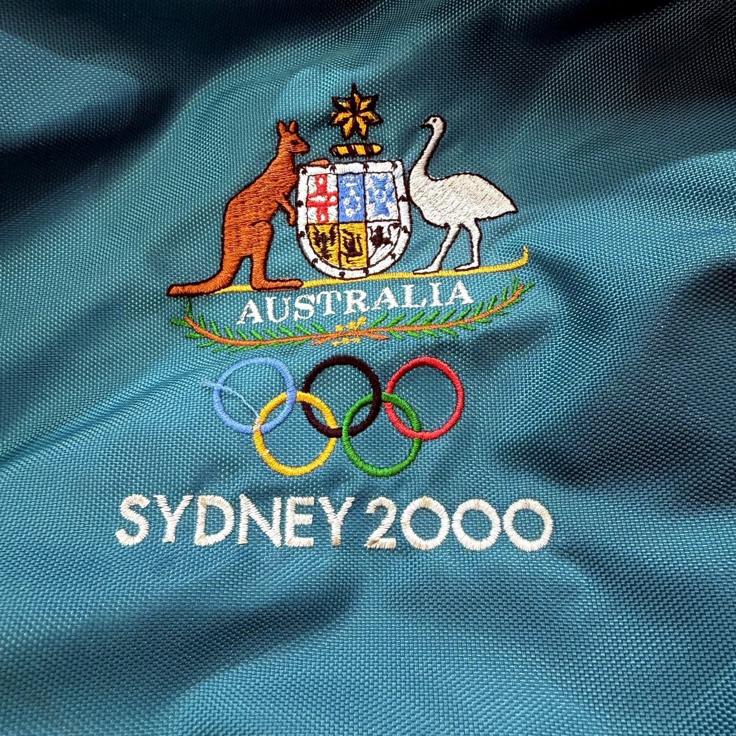 NIKE 2000 Sydney Olympics Australia Teal & Black Nylon Large Duffle Bag UNIQUE