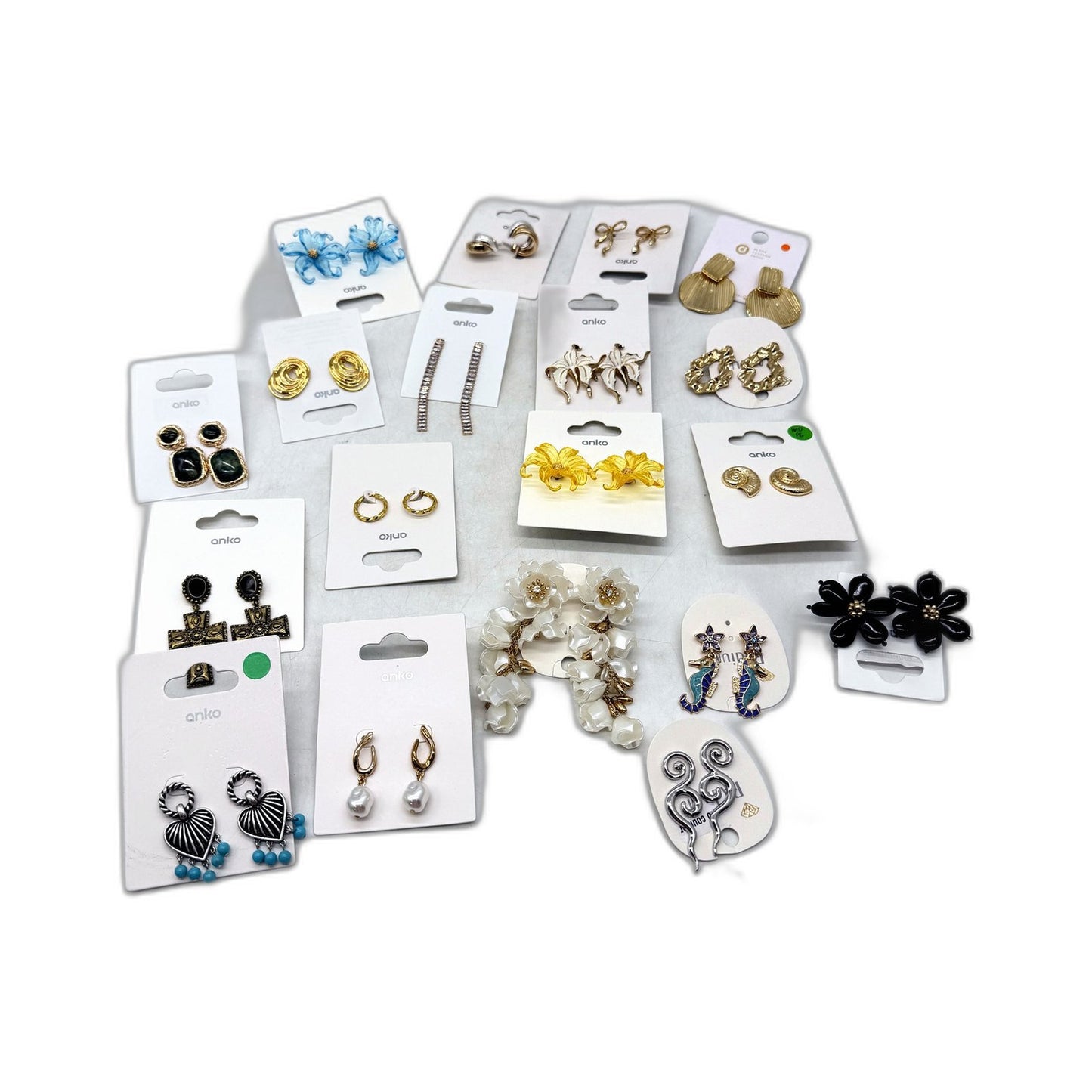Gold Colour Anko 19 Pairs Assorted Styles & Themes BULK LOT Earring Batch NEW