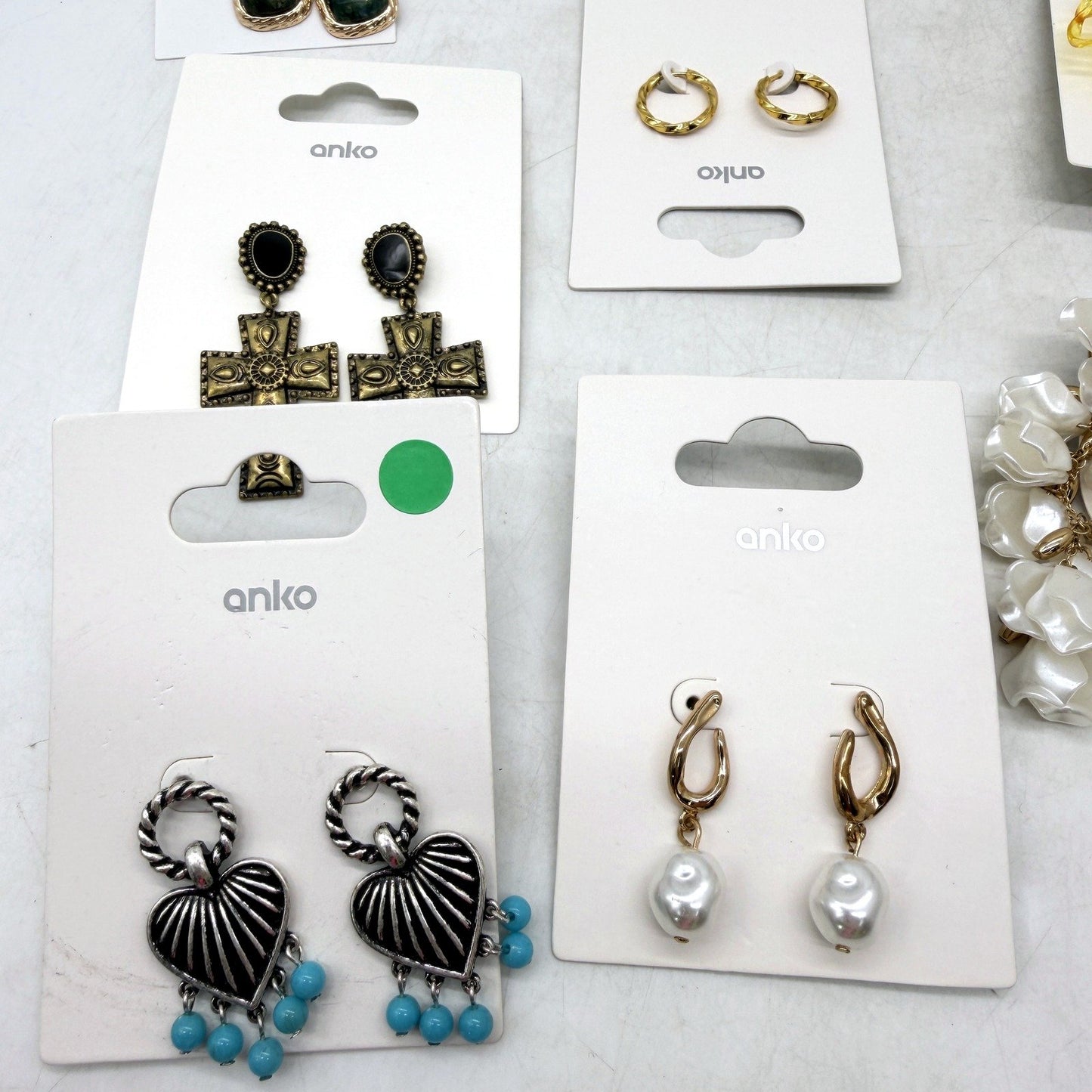 Gold Colour Anko 19 Pairs Assorted Styles & Themes BULK LOT Earring Batch NEW