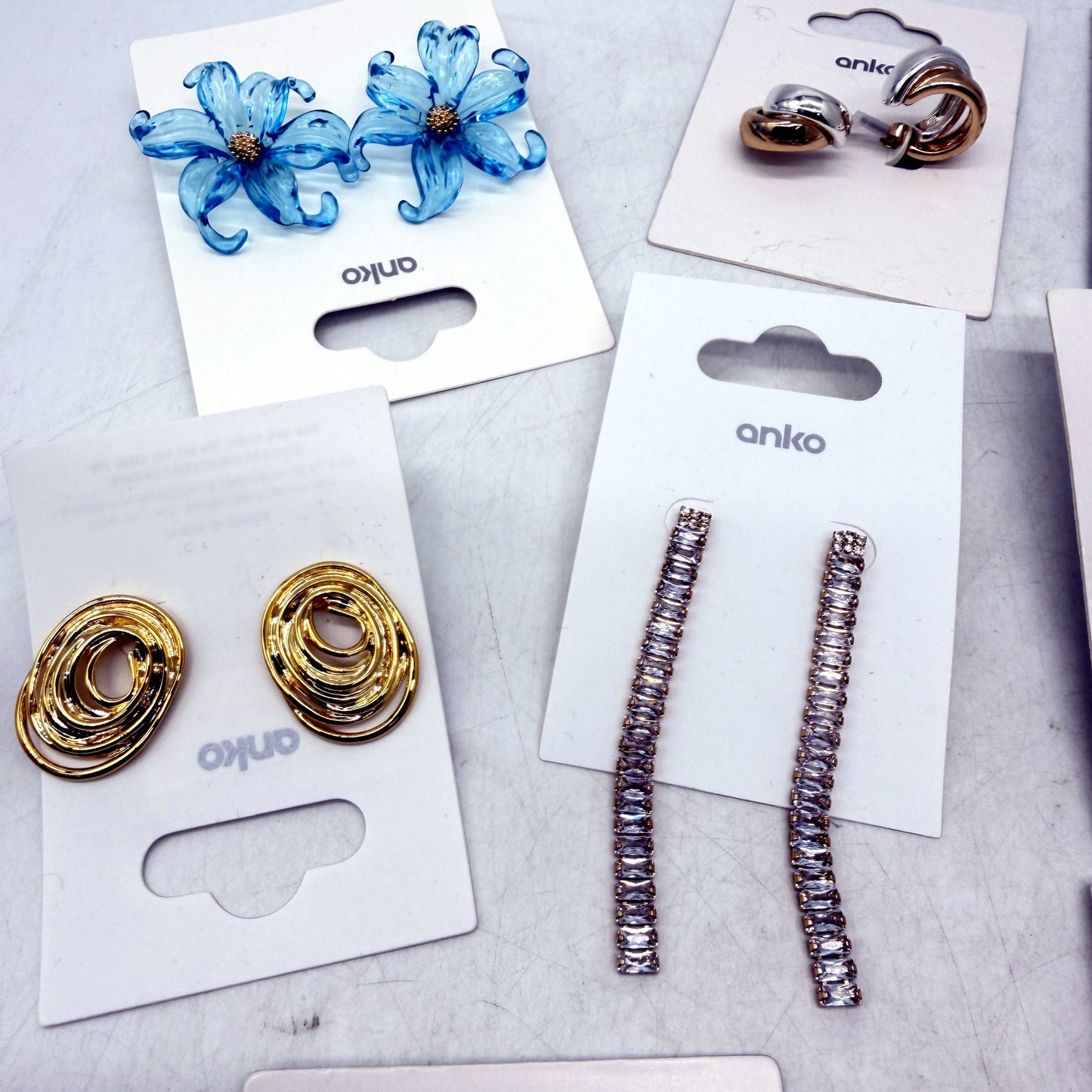 Gold Colour Anko 19 Pairs Assorted Styles & Themes BULK LOT Earring Batch NEW