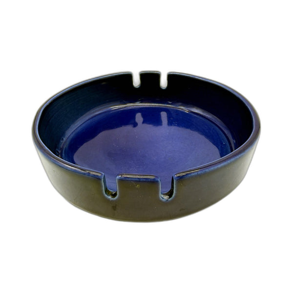 COLLECTABLE Royal Doulton Royal Blue Gloss Ceramic Round Trinket Dish 