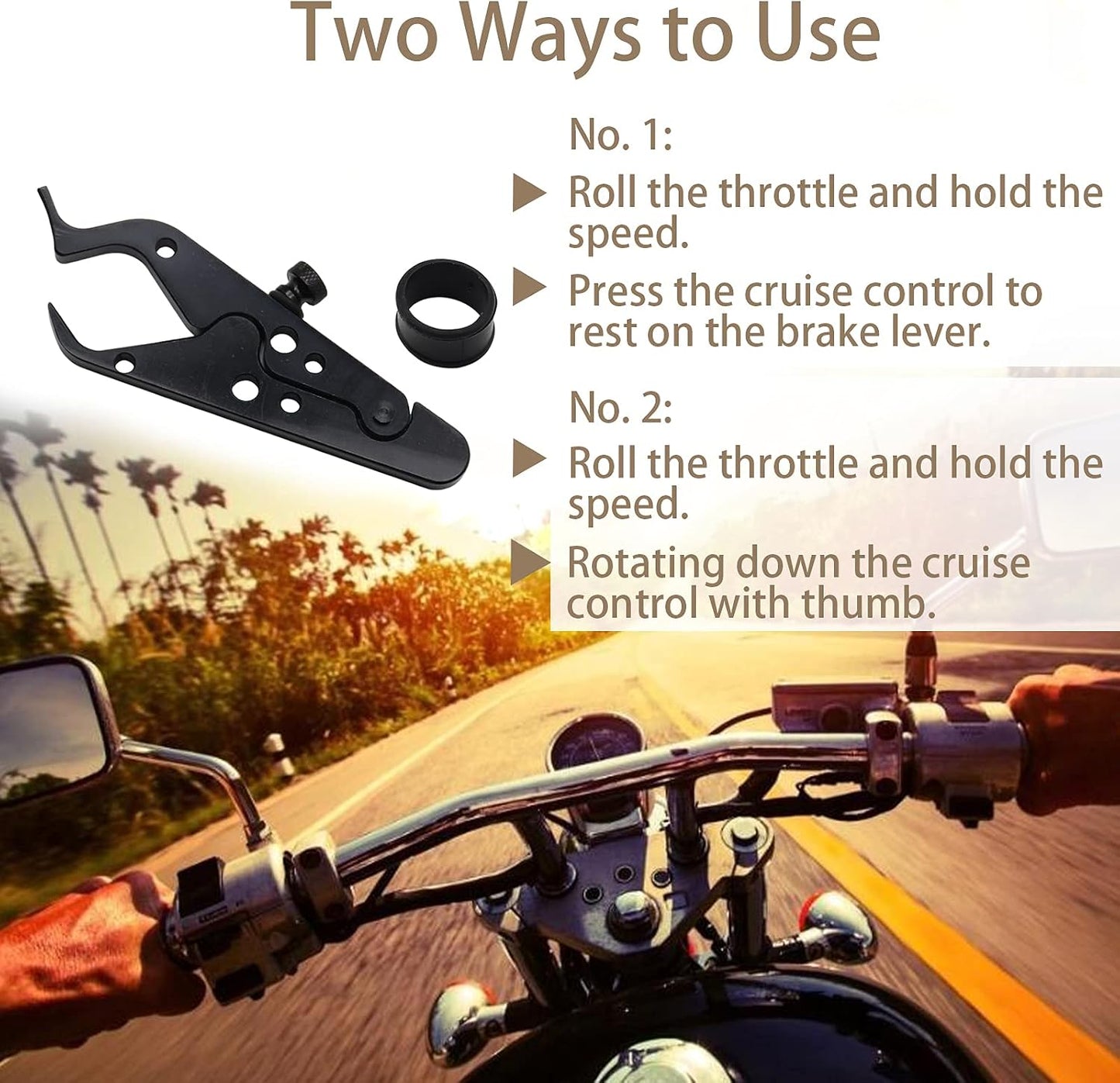 WorthPlanet Throttle Assist Wrist Hand Grip Lock Handlebar Accessory Black NEW