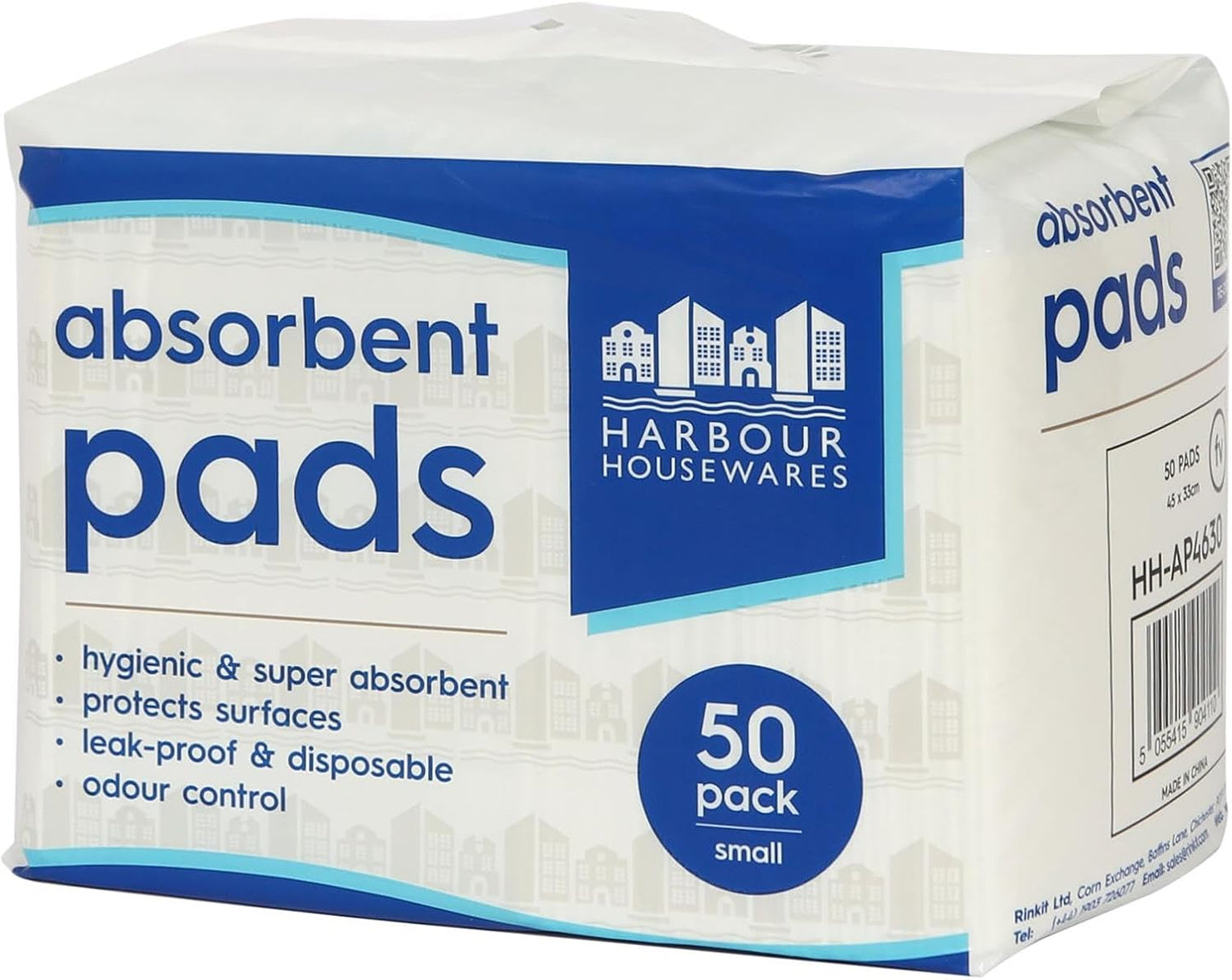 Harbour Housewares Disposable Training Pads 32.5 x 45cm Pack of 150 White NEW