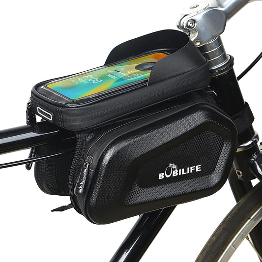 BOBILIFE Handlebar Bag with Touchable Phone Holder Bicycle Waterproof Black NEW