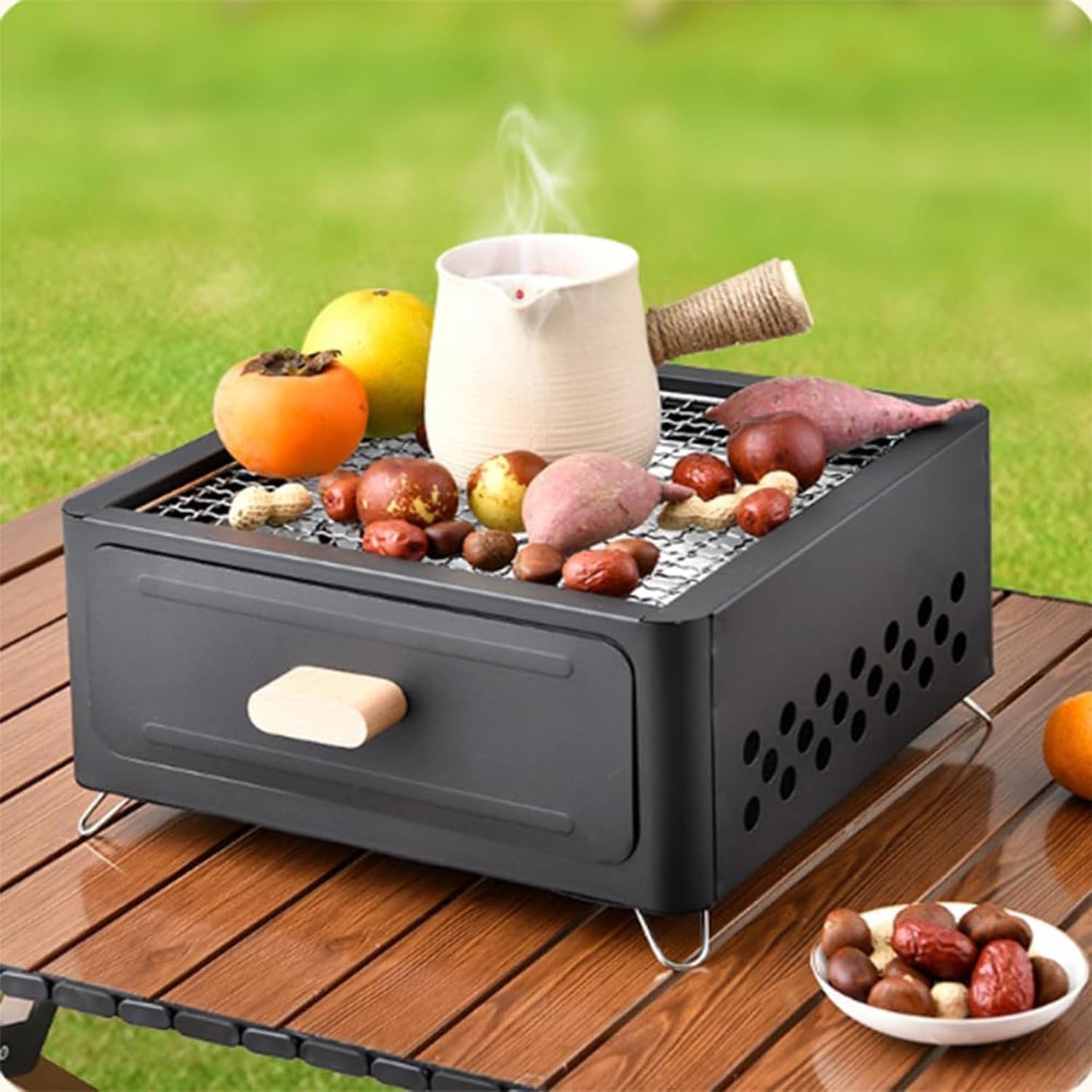 Portable Charcoal Grill Tabletop BBQ Stove for Camping Backyard Picnics NEW